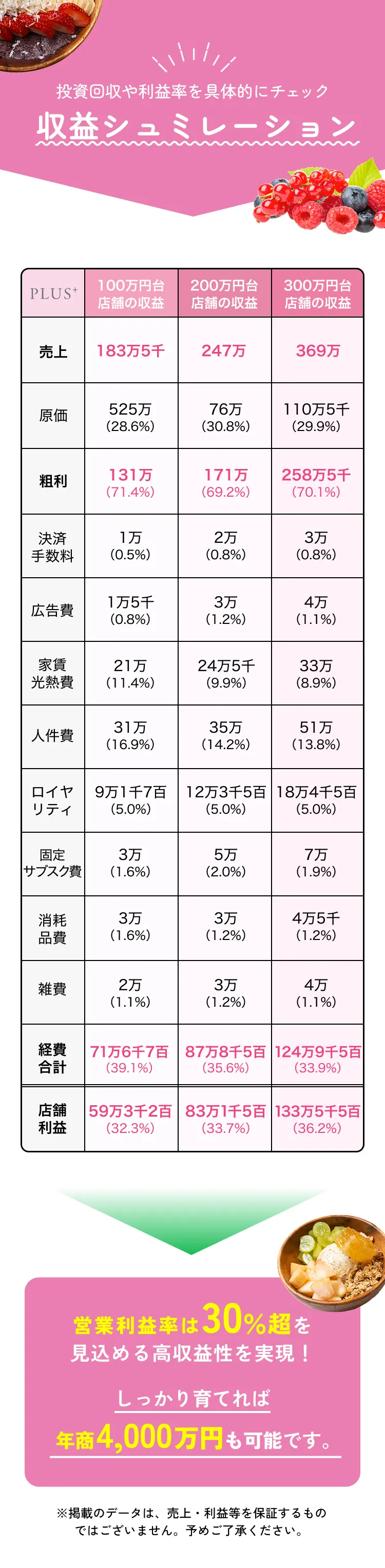 収支シュミレーション